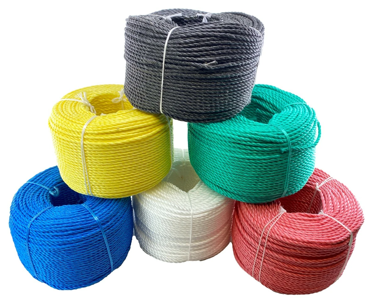 6mm Polypropylene Rope Poly Rope Coils Cheap Nylon Rope - Select Length &  Colour