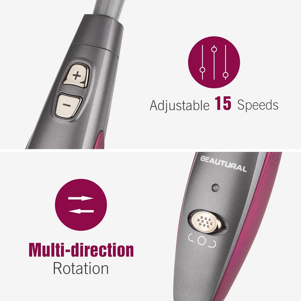 Kit de Juego Profesional de Manicura y Pedicura, Taladro de Uñas Eléctrico Actualizado Foto 2 de 4