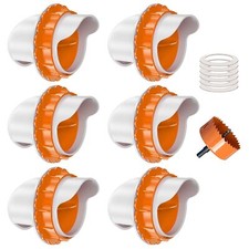 DIY Chicken Feeders No Waste, 6 Ports Poultry Feeder with Hole Saw for Buckets