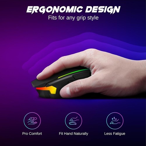 Wireless/Wired/2.4G Bluetooth RGB Backlight Programmable 10000DPI Gaming Mouse - Picture 9 of 9