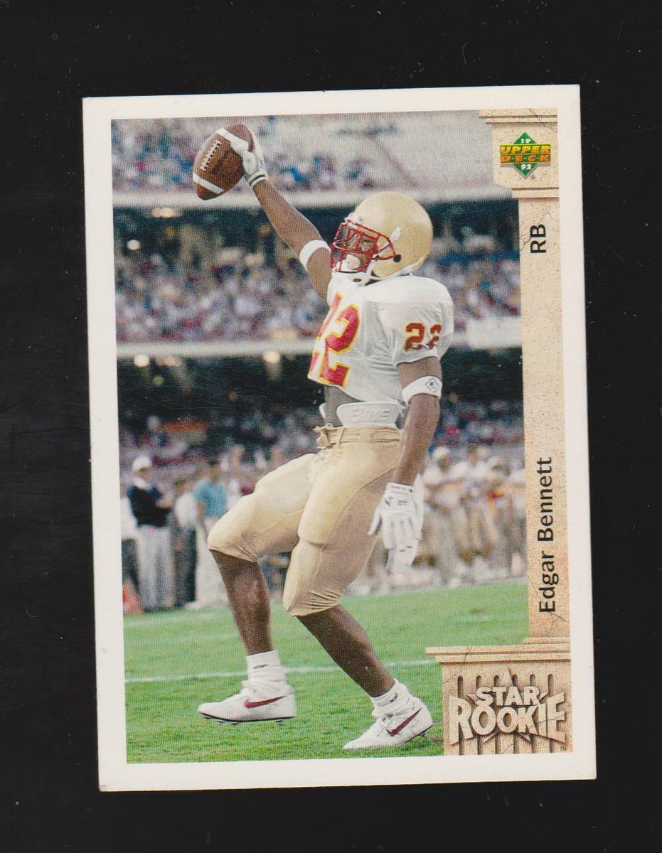 1992 Upper Deck #2 Edgar Bennett rookie card, Green Bay Packers