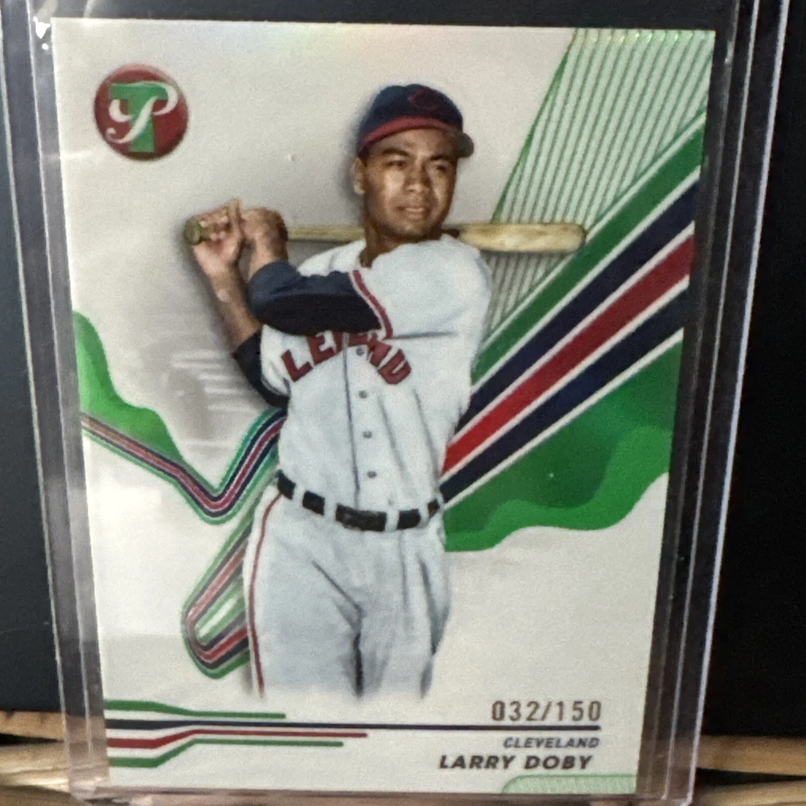 2024 Topps Pristine - #25 Larry Doby Green Refractor /150