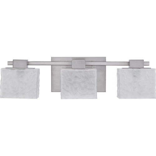 Quoizel MLD8603BN Melody 3 Light Bath Vanity Fixture, Silver - Picture 3 of 5