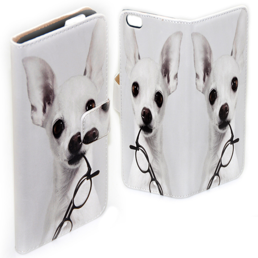 For OPPO Series - Dog Portrait Theme Print Wallet Mobile Phone - Foto 11