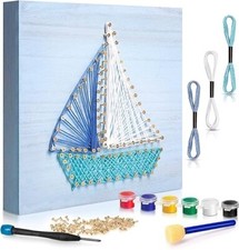 String Art Kits: 3 KITS DIY CRAFT SUMMER FUN Superkit BOAT 3D Wood