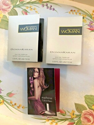 SET of 3 (2) Donna Karan WOMAN (1) Calvin Klein EUPHORIA Samples