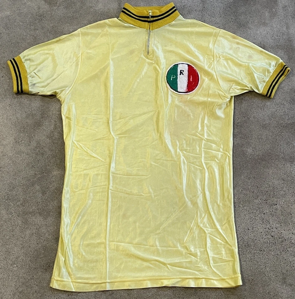 Camiseta deportiva de ciclismo original MEXICO PRI de colección años 70 kit III HERMOSA mediana RARA Foto 4 de 4