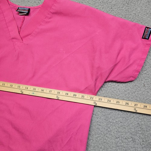 Cherokee Scrub Shirt Women's XL Short Sleeve Pink Medical Nursing - Picture 10 of 13