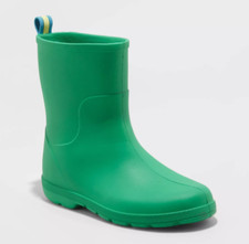 NEW Totes Kids Cirrus Charley Rain Boots Green Size 5-6T