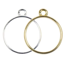 17mm Circular Shaped Bezel,Open Back Style Pendant,Jewelry Supplies,Resin Bezel