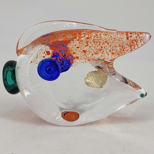Bohemian Crystal Czech fish figurine paperweight Mid Century Modern MCM style - Picture 3 of 4
