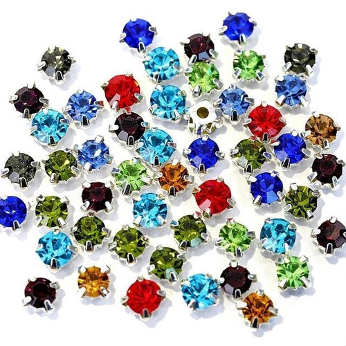 Glass Round Sew On Rhinestones With Silver Claw Flatback For Crafts 200pcs 4mm - Picture 44 of 44