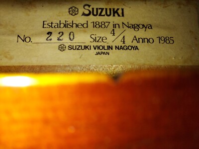 スズキ バイオリン　4/4 350 ANNO 1985 スズキ バイオリン 4/4 350 ANNO 1985 Suzuki 4/4 Size Violins