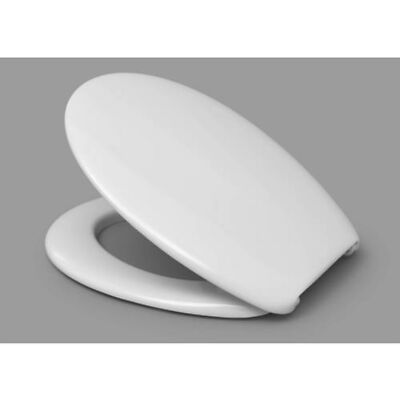 Hamberger WC-Sitz Lago Edelstahl FastFix B0302Y, weiss