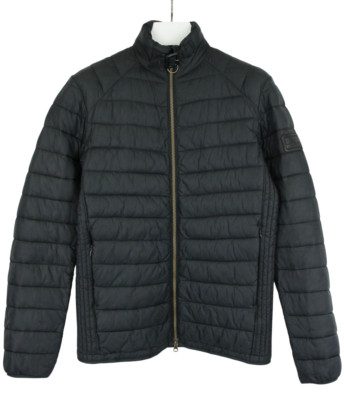 Barbour International Jacke Herren M Ungefüttert Schwarz Innentasche Full Zip