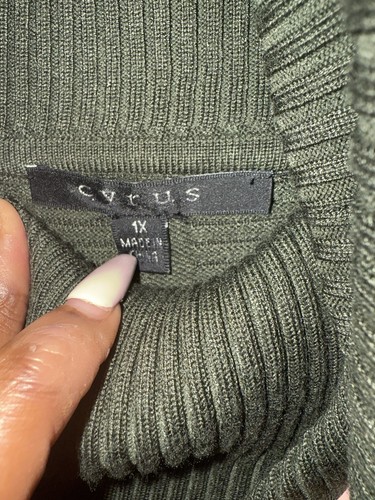 Damen Pullover Grün Winter Rollkragenpullover - Bild 3 von 6