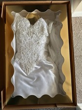 Vintage 1996 Wedding Dress Size 5 Satin White