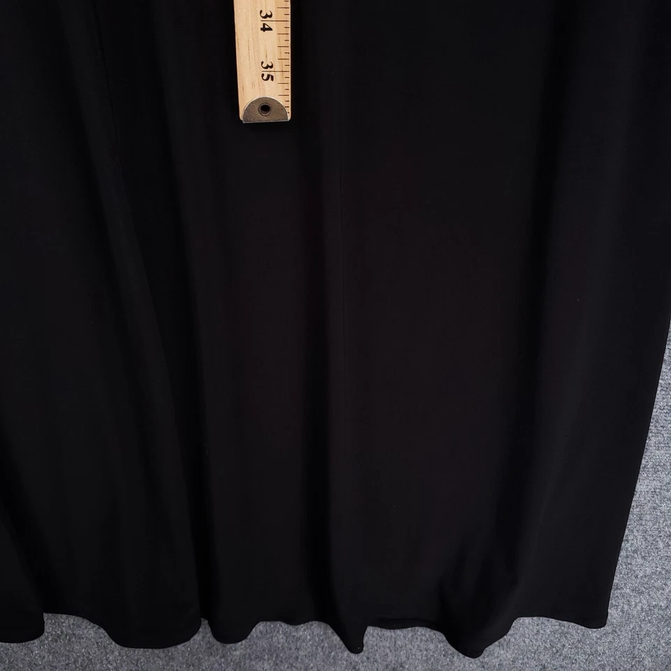 Vestido Lane Bryant Feminino 18 20 Plus Preto Maxi Manga Longa Swing Crochê Renda - Imagem 4 de 4