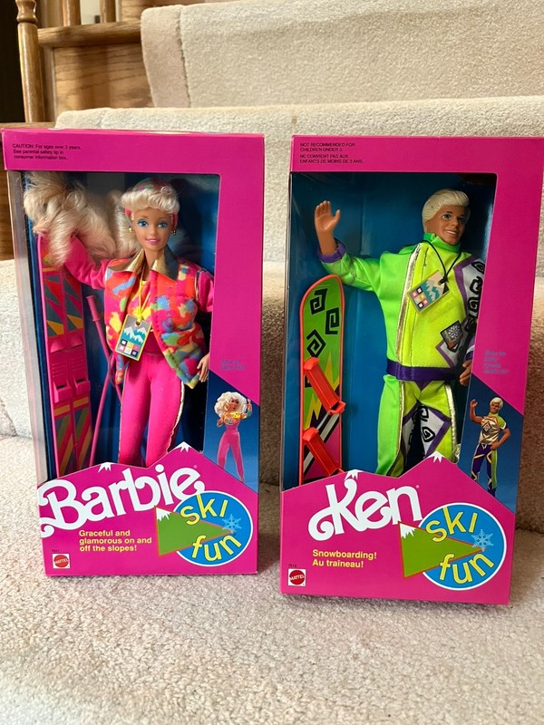 Barbie & Ken Ski Fun (2 dolls) #7511 (1991) & #7512 (1990)