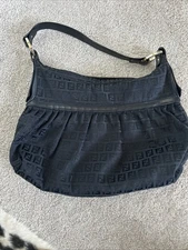 100% Authentic Fendi Black Canvas Bag Certification Included