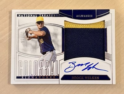 2025 National Treasures Brock Wilken Patch Auto /99 #CMA-BW Milwaukee Brewers