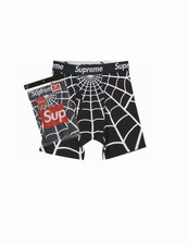 Supreme /Hanes Spider-Man Boxer Briefs 2 Pack Black Small In Hand