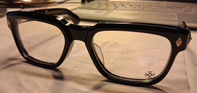 UNBOXED.AUTHENTIC.CHROME HEARTS Sunglasses Eyewear BK-18KGP Black 53口20-149.DEAL