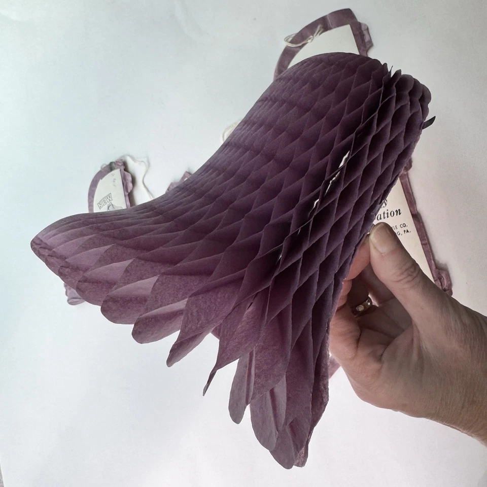 Vintage Beistle Wedding Bells Westminster Bells Purple Honeycomb Tissue Paper - Image 2 of 4