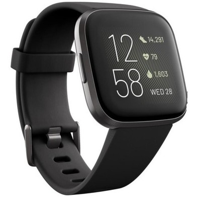 Fitbit Versa 2 Health and Fitness Smartwatch with Black Silicone Band