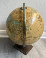 Vge Cram's Imperial World Globe 12” Diameter Wood Base Made in USA, USSR Era Vge Cram's Imperial World Globe 12” Diameter Wood Base Made in USA, USSR Era