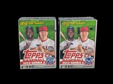 x2 Lot 2019 Topps Baseball Series 2 Blaster Box Sealed 7-Pack + Patch Card LS