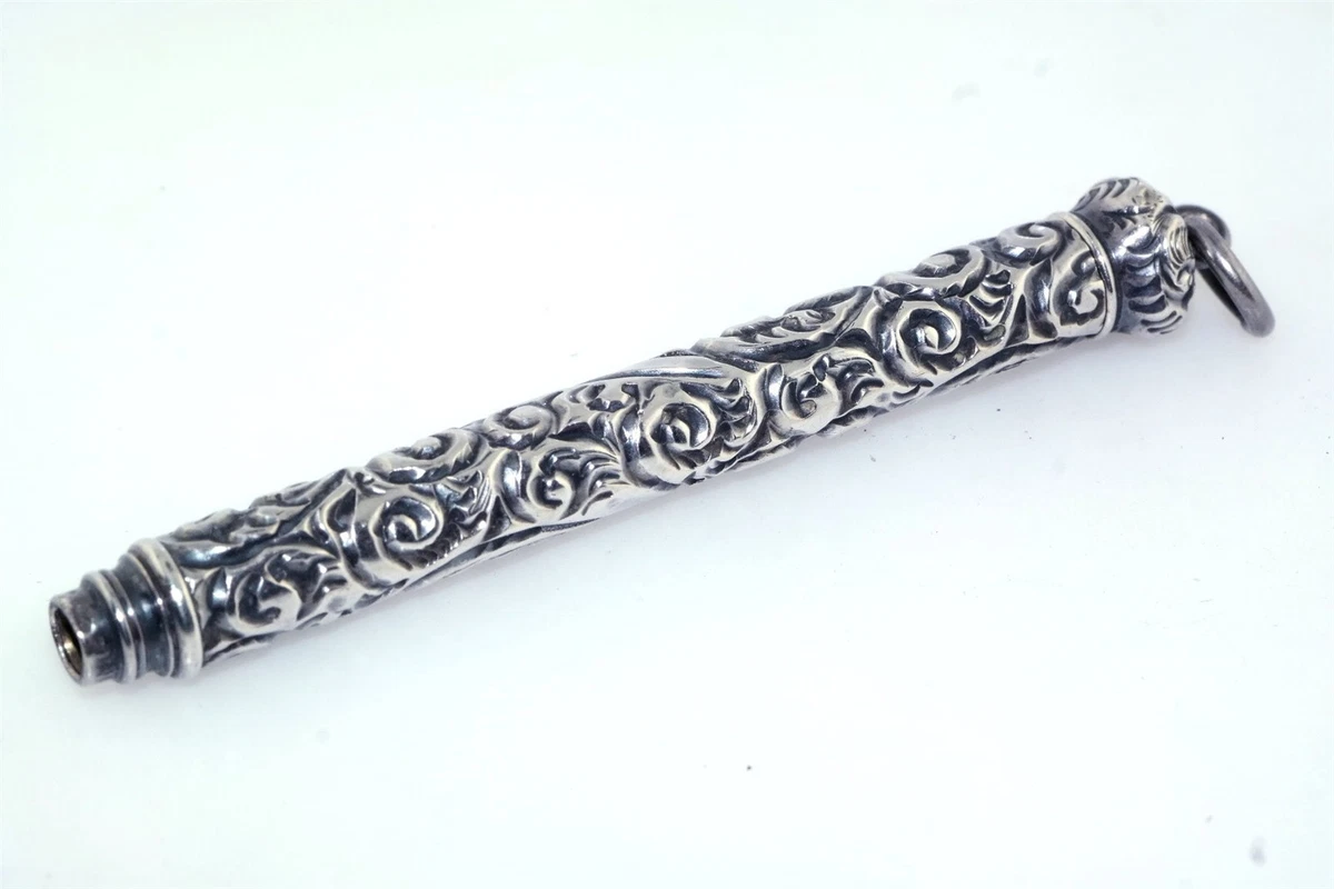 その他 2 SET Antique Silver Propelling Pencils Antique Sterling Silver Pencil In Collectible Mechanical Pencils