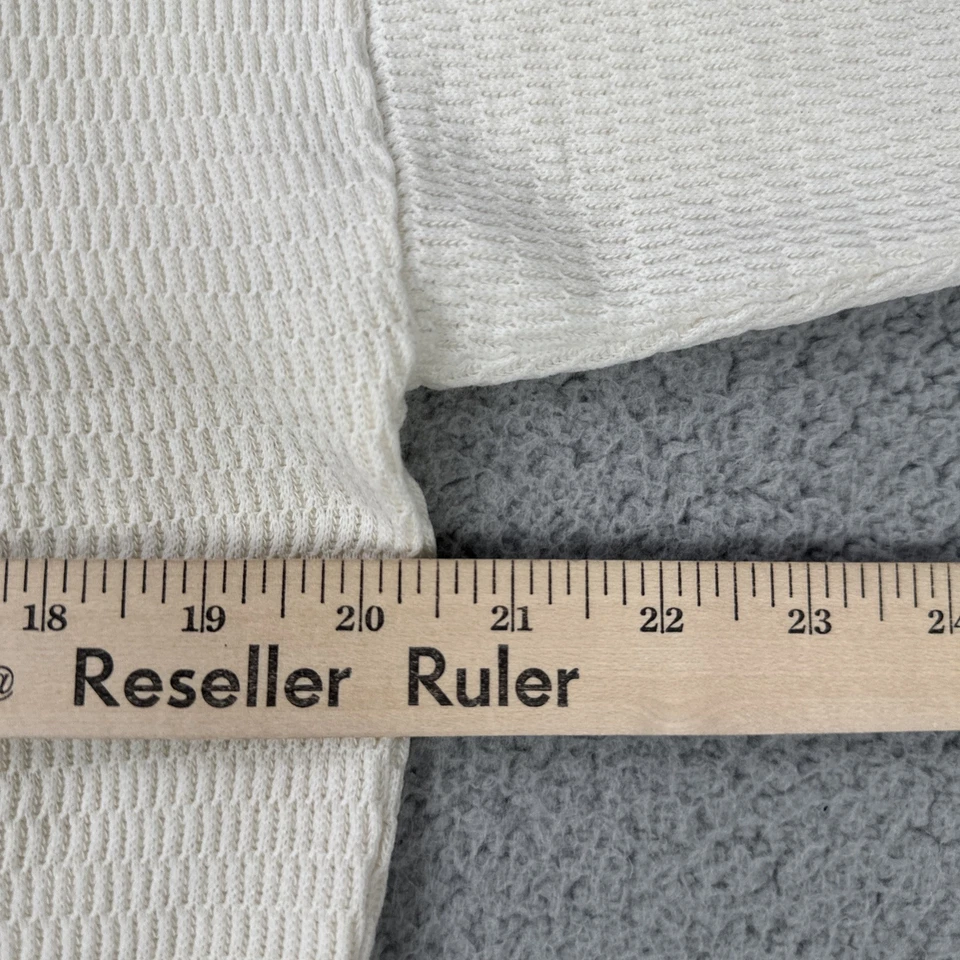 Vintage Hanes Thermal Shirt Men 3XL White Waffle Knit Green Tag Made in USA - Image 4 of 4