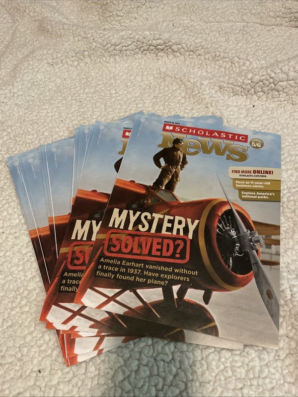 Set Of 15 Scholastic News 5/6 Magazines March 18, 2024 Amelia Earhart Cover Art
