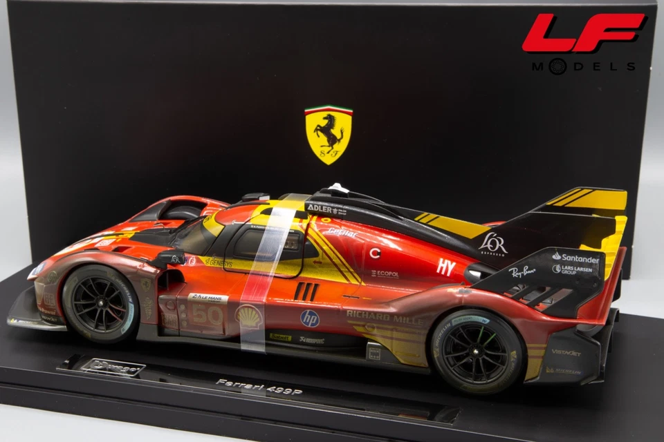 1:18 Ferrari 499P N50 Winner Le Mans 2024 Dirty version (After Race) - Burago - Immagine 2 di 4