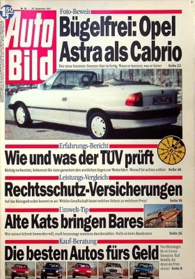 1) Auto Bild 52/1991 - Opel Corsa A 1.2 Eco mit 45 - VW Golf II 1.3 Function mit