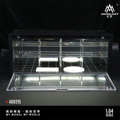 1/64 Diorama Diecast Garage Model LED Lighting Model Cars Display Case Scene US