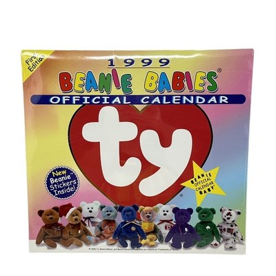 1999 Ty Beanie Babies Official Wall Calendar New Sealed Y2K Collectible