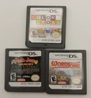Nintendo DS Puzzle Game Lot 3 Games Color Cross WordJong Mah Jong Untested