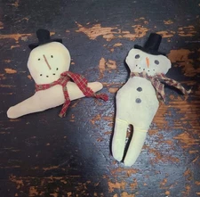 Primitive "Dianne" Snowman Set Farmhouse Christmas Country Decor Handcrafted