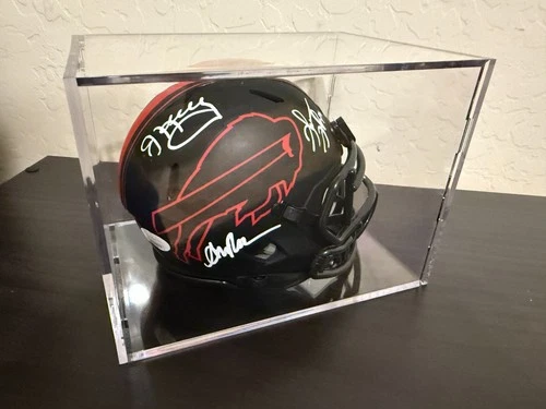 Buffalo Bills Mini Helmet  Signed by Jim Kelly Andre Reed Thurman Thomas w/ Case