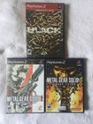 PS2 Metal Gear Solid 2 & 3, EA Black - game bundle lot PlayStation 2 used tested