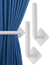NiHome Plastic Adhesive Curtain Holdbacks, No Drill Curtain Tiebacks Holders,