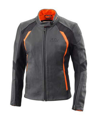 KTM Women's Aspect V2 Leather Jacket Orange Black 46