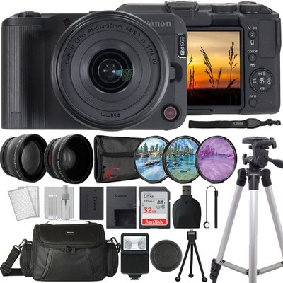 Canon EOS R50 V Mirrorless Camera + RF-S 14-30mm Lens Professional Accessory Kit