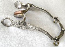 FLEMING Vintage STERLING Silver Show BIT~ San Joaquin Mouth~COPPER Hood &Cricket