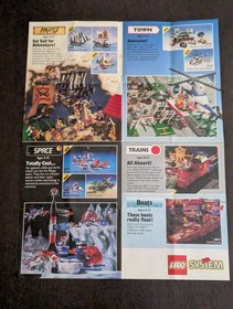 Vintage (1993) LEGO Product CASTLE Black Knights Dragon Sets Poster - RARE