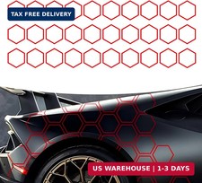 30 PCS Car Honeycomb Graphics Stickers, 3.31" x 3.94" Reflective Honeycomb Hexag