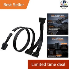 SATA Power Cable 6 Pin to 3X 15 Pin Adapter for EVGA Power Supplies