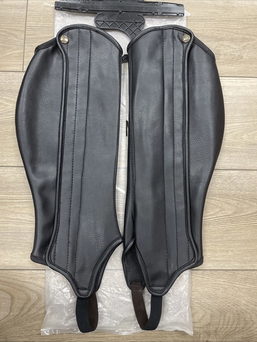 Demi-chaps Tredstep Ireland Original, Daim Noir, Taille C15/H17, Très Bon état